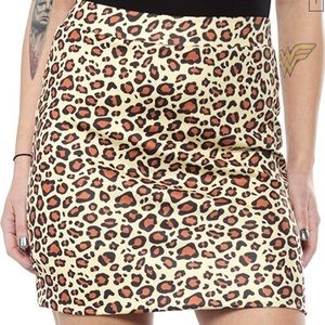 Sourpuss leopard skirt